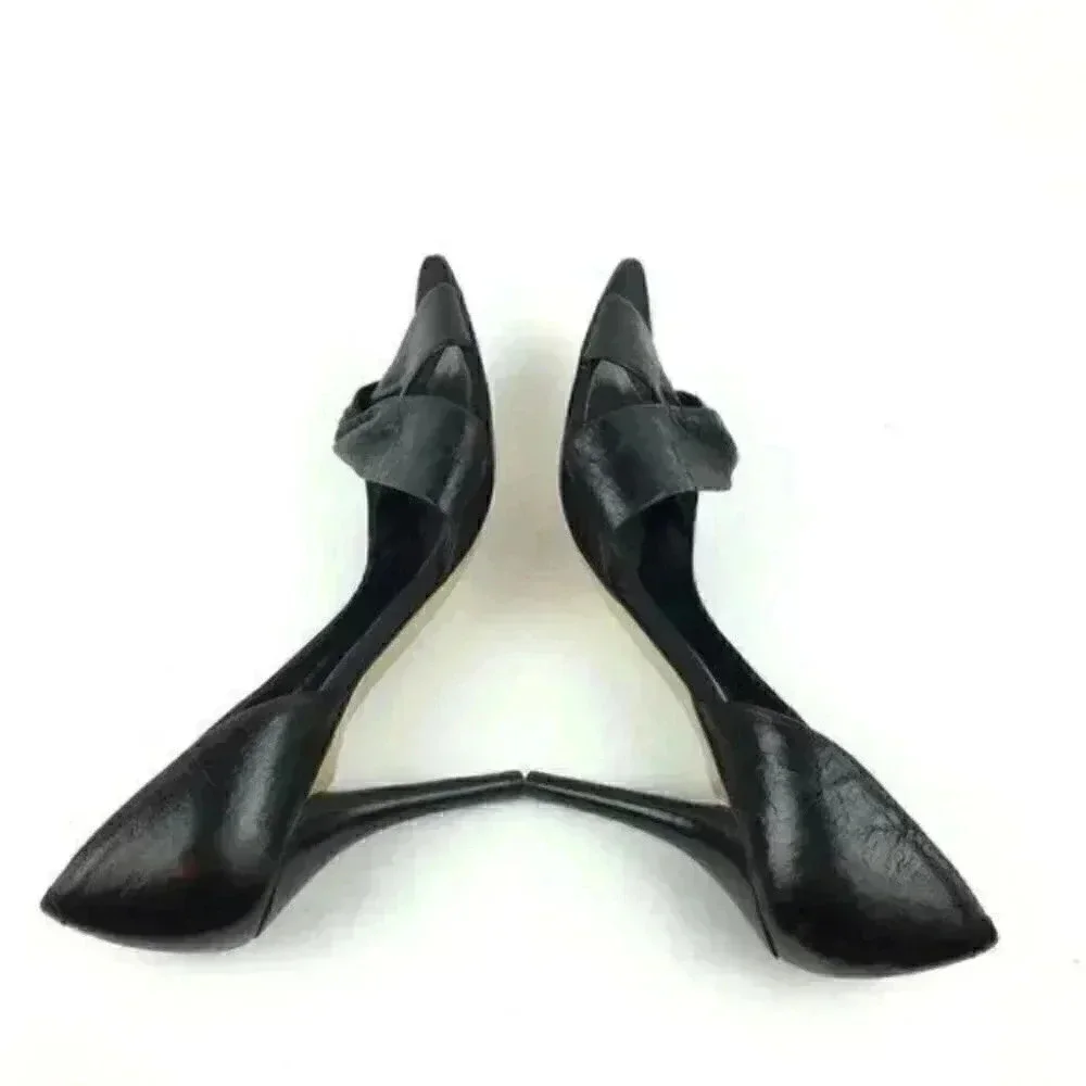 New Nine West Heels 9.5 Nwjojus Leather Dorsay - Picture 5 of 9